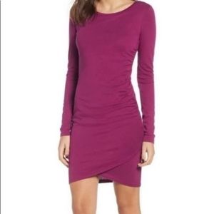 Leith | long sleeve ruched bodycon dress, M NWOT